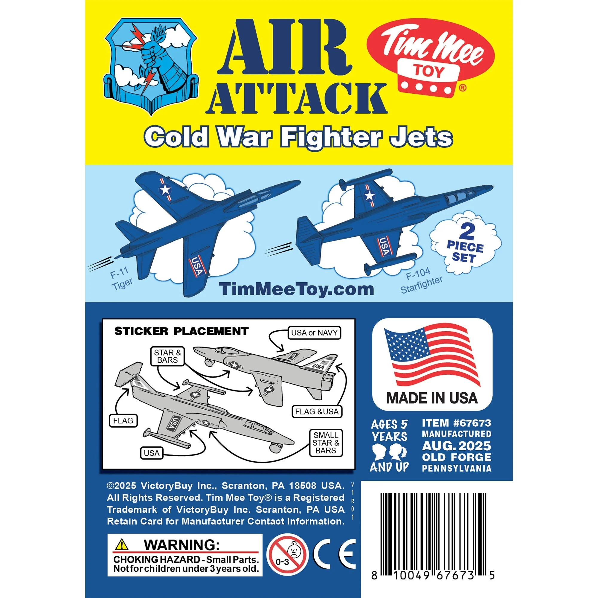 TimMee Plastic Army Men Cold War Fighter Jets - Blue Airplanes Made in USA - Image 7