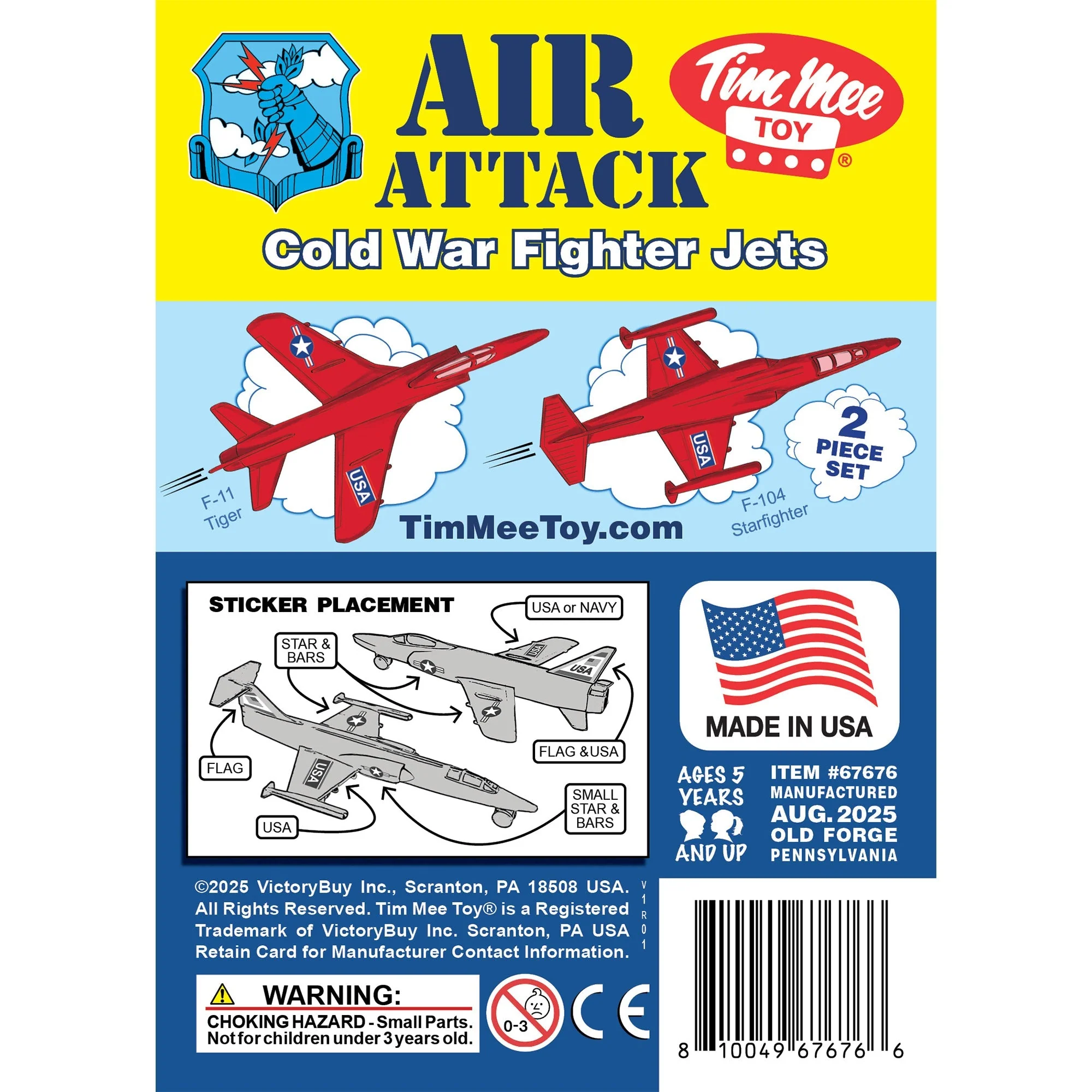 TimMee Plastic Army Men Cold War Fighter Jets - Red Airplanes Made in USA - Image 7