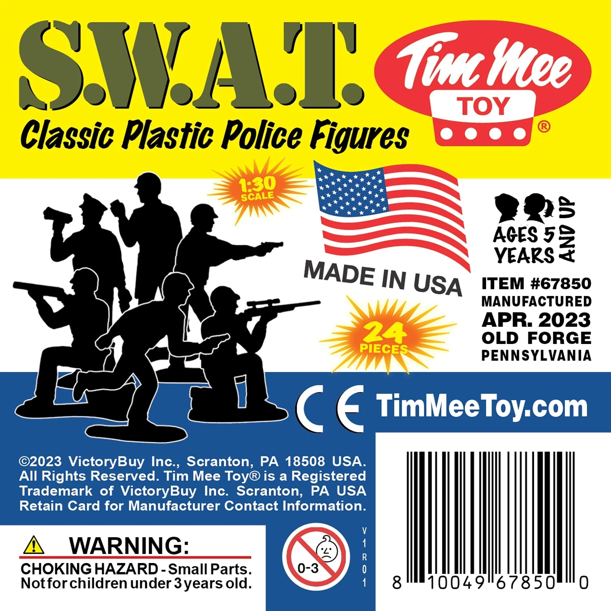 Tim Mee Toy SWAT Plastic Army Men - 24 Tan & OD Green Police Figures US Made - Image 9
